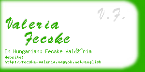 valeria fecske business card